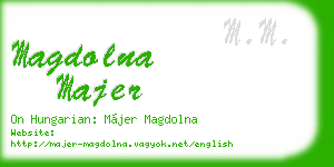 magdolna majer business card